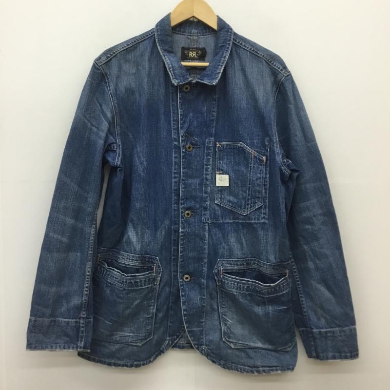 ダブルアールエル RRL ジャケット、上着 ジャケット、ブレザー リミテッドエディション カバーオール M ダメージ加工 インディゴ / インディゴ /  メンズ USED 古着 中古 10108101
