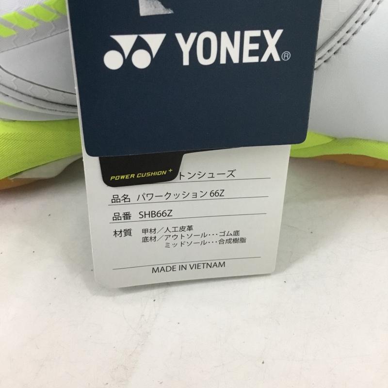 ヨネックス YONEX スニーカー スニーカー SHB66Z パワークッション 66Z バドミントンシューズ 24.5cm 箱有 スリム 24.5cm ロゴ、文字 灰 / グレー / X 黄 / イエロー /  レディース USED 古着 中古 10150022