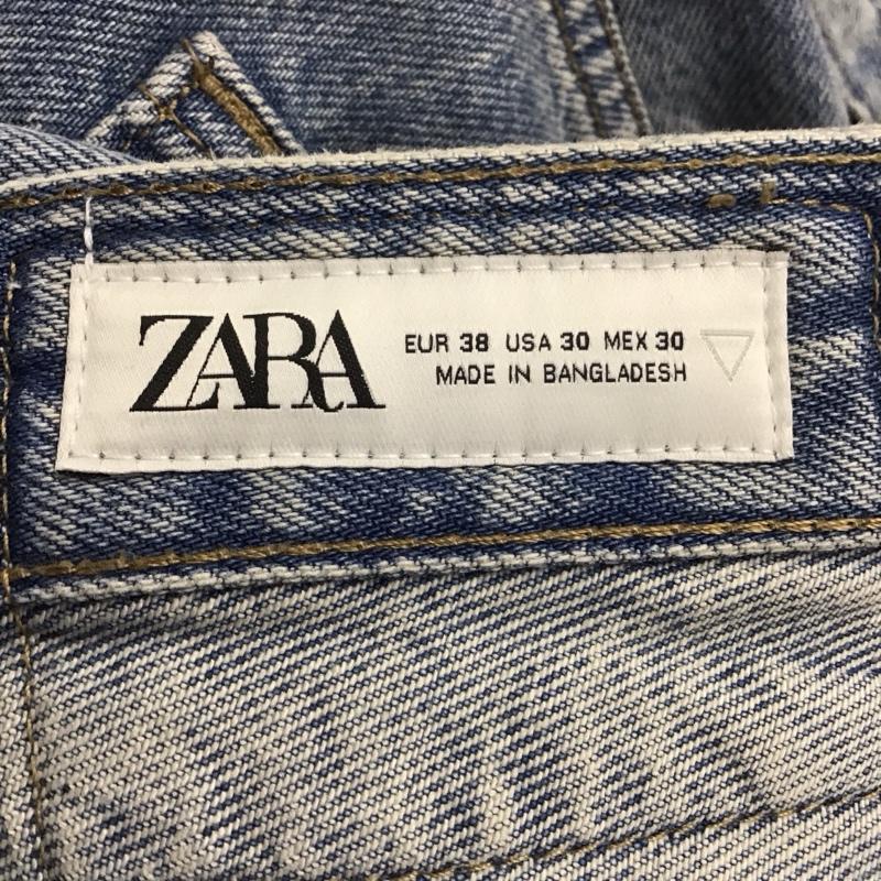 ザラ ZARA パンツ デニム、ジーンズ デニムパンツ ワイドパンツ カジュアルパンツ 38 無地 水色 / ライトブルー /  メンズ USED 古着 中古 10148577