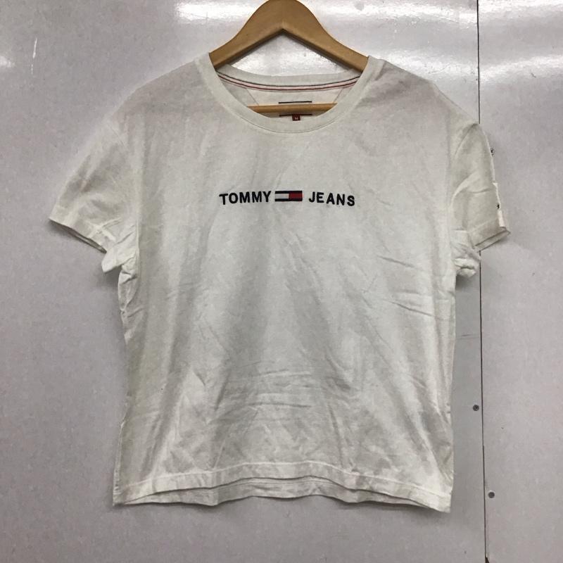 トミー ジーンズ TOMMY JEANS Tシャツ 半袖 M ロゴ、文字 白 / ホワイト /  レディース USED 古着 中古 10144565