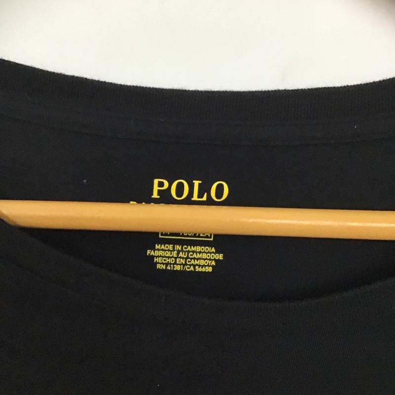 ポロラルフローレン POLO RALPH LAUREN Tシャツ 長袖 クルーネック ロンT M ワンポイント 黒 / ブラック /  レディース USED 古着 中古 10130799