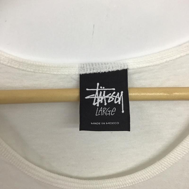 ステューシー STUSSY タンクトップ タンクトップ L ロゴ、文字 X プリント 白 / ホワイト /  メンズ USED 古着 中古 10133103