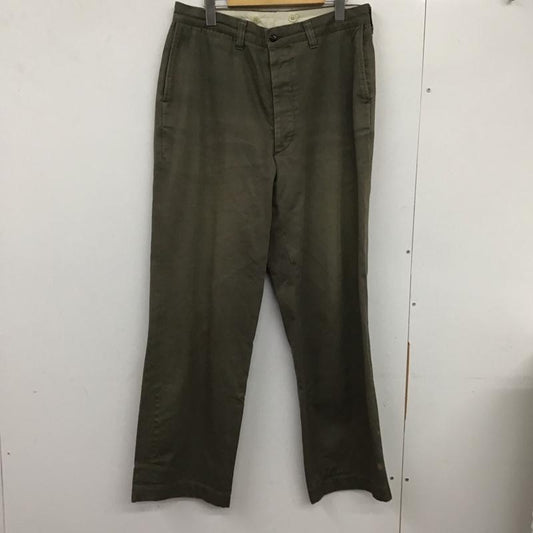 アットラスト ATLAST&CO. パンツ チノパン チノパン ワイドパンツ カジュアルパンツ 34インチ 無地 カーキ / カーキ /  メンズ USED 古着 中古 10132791