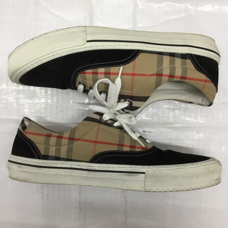 バーバリーロンドン Burberry London スニーカー スニーカー ローカット チェック 箱有 42 ロゴ、文字 黒 / ブラック / X 白 / ホワイト / X ベージュ / ベージュ / X 赤 / レッド /  メンズ USED 古着 中古 10106880