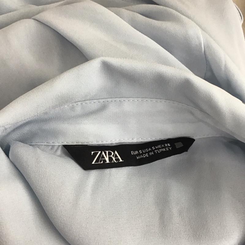 ザラ ZARA シャツ、ブラウス 長袖 スタッズ ワークシャツ S 無地 水色 / ライトブルー /  レディース USED 古着 中古 10120061