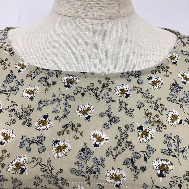 アイテムズ アーバンリサーチ ITEMS URBAN RESEARCH ワンピース ロングスカート IT15-26A010 バックデザインプリントワンピース 半袖 FREE 花柄 ベージュ / ベージュ /  レディース USED 古着 中古 10116475
