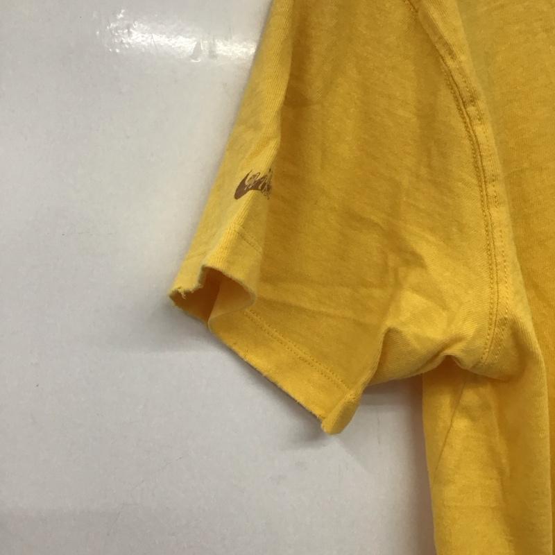 ナイキ NIKE Tシャツ 半袖 半袖カットソー プリントTシャツ クルーネックカットソー 古着 S プリント 黄 / イエロー /  メンズ USED 古着 中古 10144185