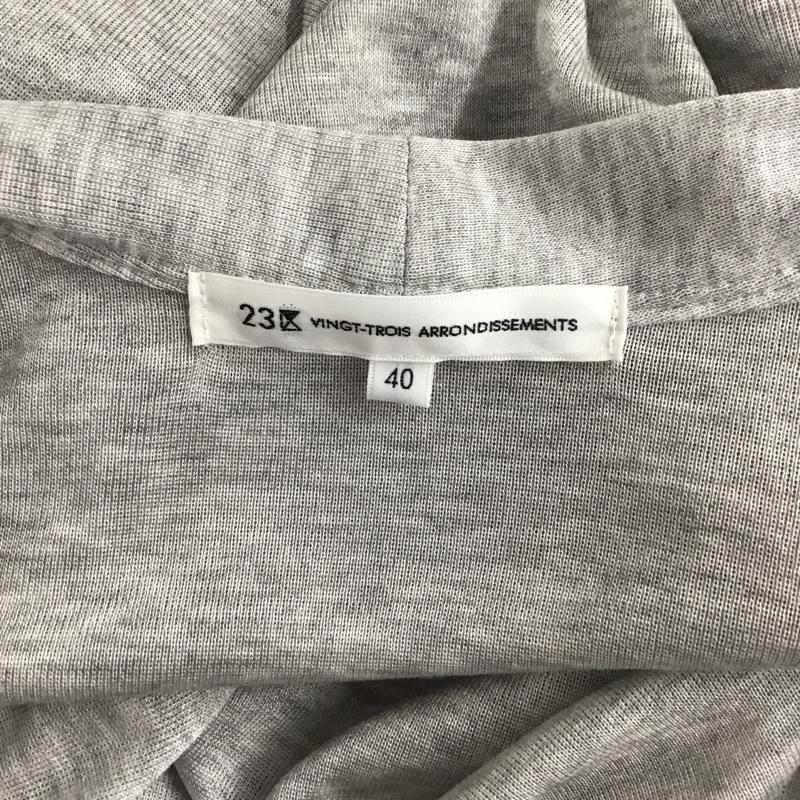 ニジュウサンク 23区 カーディガン 長袖 40 無地 灰 / グレー /  レディース USED 古着 中古 10121168