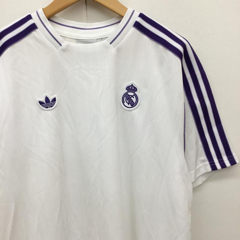 アディダス adidas カットソー 半袖 JF2581 RM TERRACE ICON レアルマドリード XL ロゴ、文字 白 / ホワイト /  メンズ USED 古着 中古 10136802