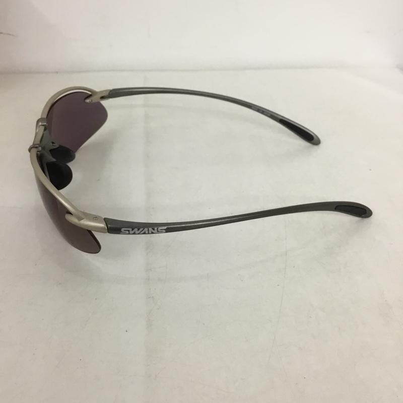 スワンズ Swans めがね・サングラス サングラス SA-520 偏光レンズ ULTRA LENS 箱有 スポーツサングラス ロゴ、文字 紫 / パープル / X 銀 / シルバー /  メンズ USED 古着 中古 10141091