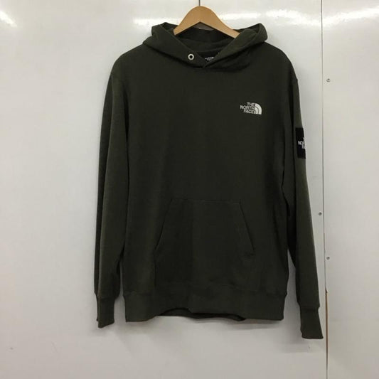 ザノースフェイス THE NORTH FACE パーカー 長袖 nt12230 SQUARELOGOHOODIE スクエアロゴフーディー L ロゴ、文字 カーキ / カーキ /  メンズ USED 古着 中古 10145244