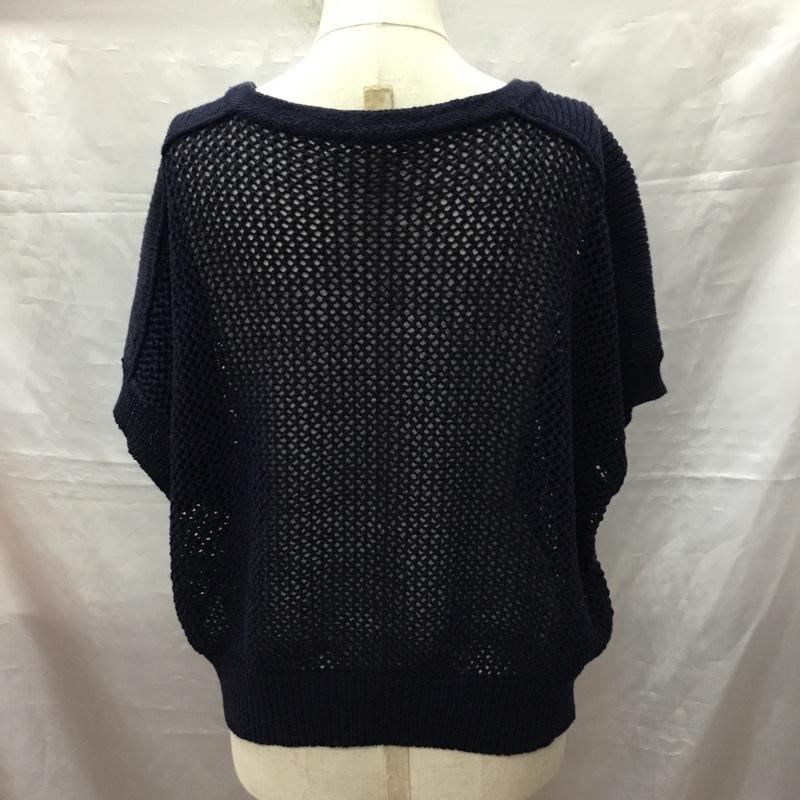 ビームス ハート BEAMS HEART ニット、セーター 半袖 43-05-0033-213 サマーニット メッシュ 無地 紺 / ネイビー /  レディース USED 古着 中古 10118738