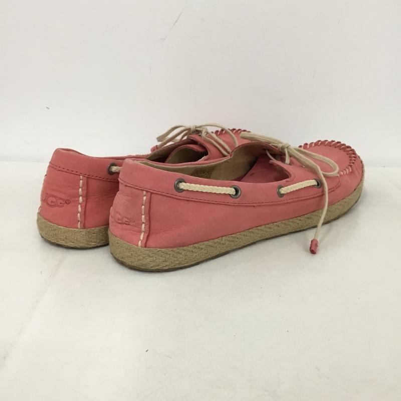 アグ UGG カジュアルシューズ カジュアルシューズ 1004110A デッキシューズ 25cm 25.0cm ロゴ、文字 桃 / ピンク /  レディース USED 古着 中古 10148401