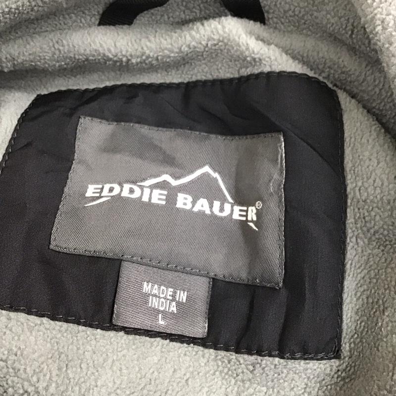 エディーバウアー Eddie Bauer ジャケット、上着 ジャンパー、ブルゾン ジップアップジャケット ジャンパー ジャケット カジュアルジャケット アウター L ロゴ、文字 黒 / ブラック /  メンズ USED 古着 中古 10113743
