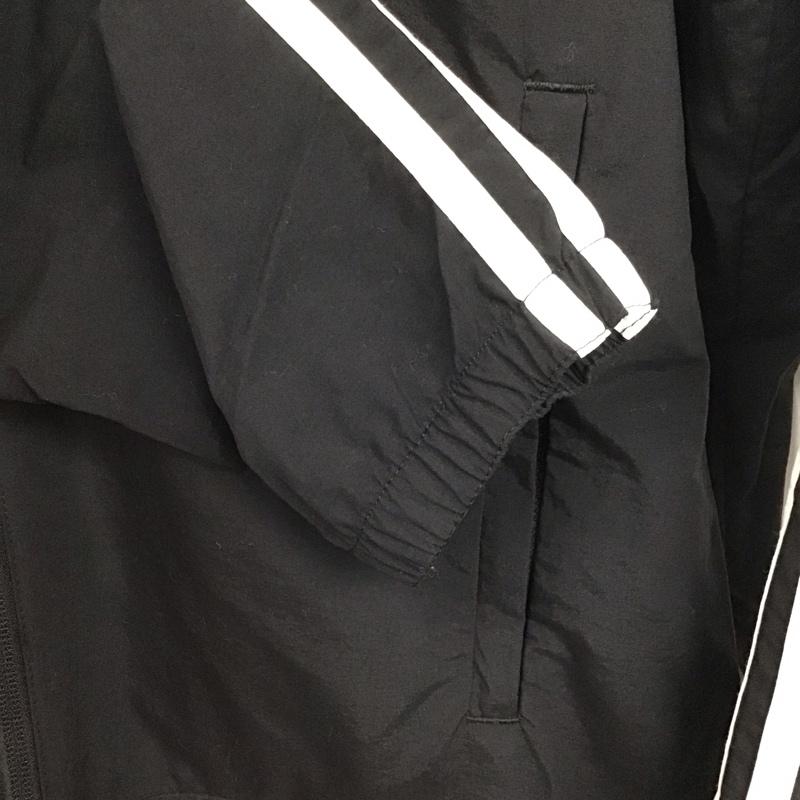 アディダス adidas ジャケット、上着 ジャケット、ブレザー cw1309 ナイロンジャケット ジップアップジャケット スポーツウェア L ロゴ、文字 黒 / ブラック /  メンズ USED 古着 中古 10130641