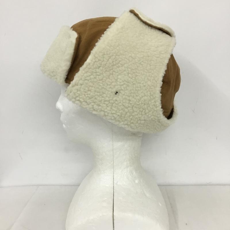 ニューエラ NEW ERA 帽子 キャップ フライトキャップ トラッパー ダックキャンバス ボア ロゴ、文字 茶 / ブラウン /  メンズ USED 古着 中古 10130415