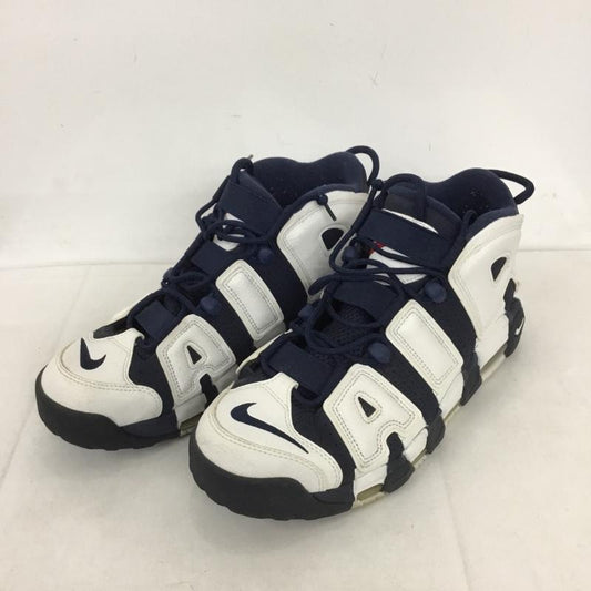 ナイキ NIKE スニーカー スニーカー 414962-104 AIR MORE UPTEMPO 28cm 28.0cm ロゴ、文字 白 / ホワイト / X 紺 / ネイビー /  メンズ USED 古着 中古 10131667