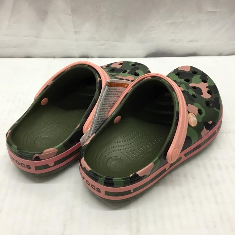 クロックス crocs シューズ シューズ 205532 crocband multi graphic clog 20cm キッズ サンダル 20.0cm カモフラージュ柄・迷彩 マルチカラー / マルチカラー /  ガールズ USED 古着 中古 10110663