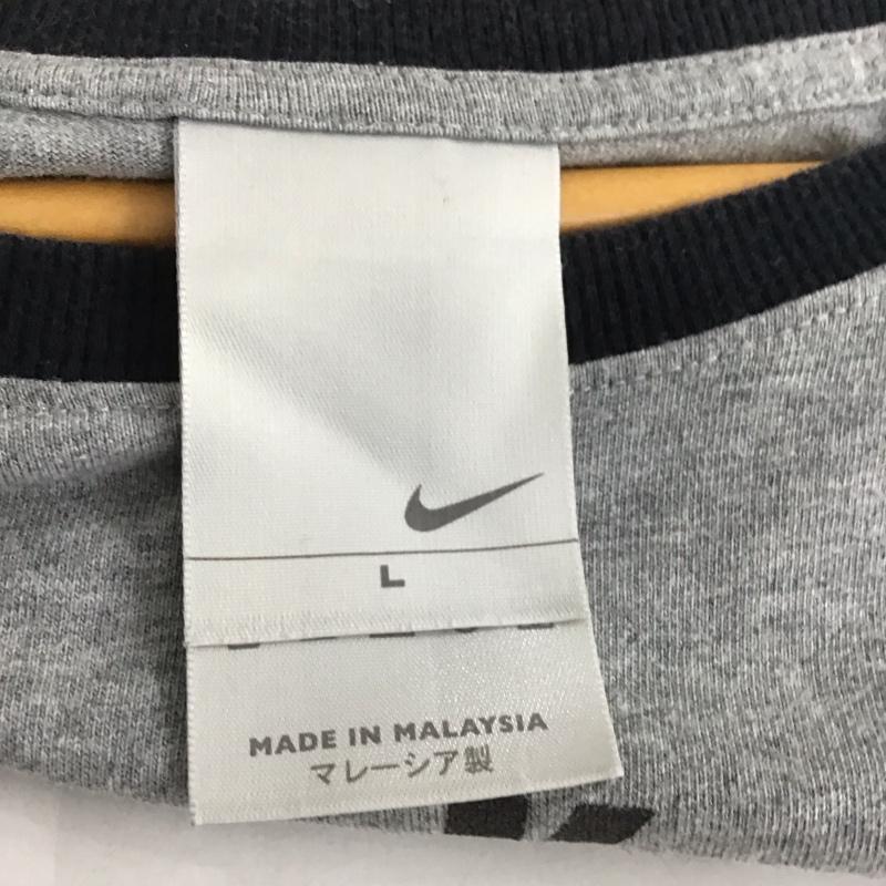 ナイキ NIKE Tシャツ 半袖 L プリント X ロゴ、文字 灰 / グレー /  レディース USED 古着 中古 10133420