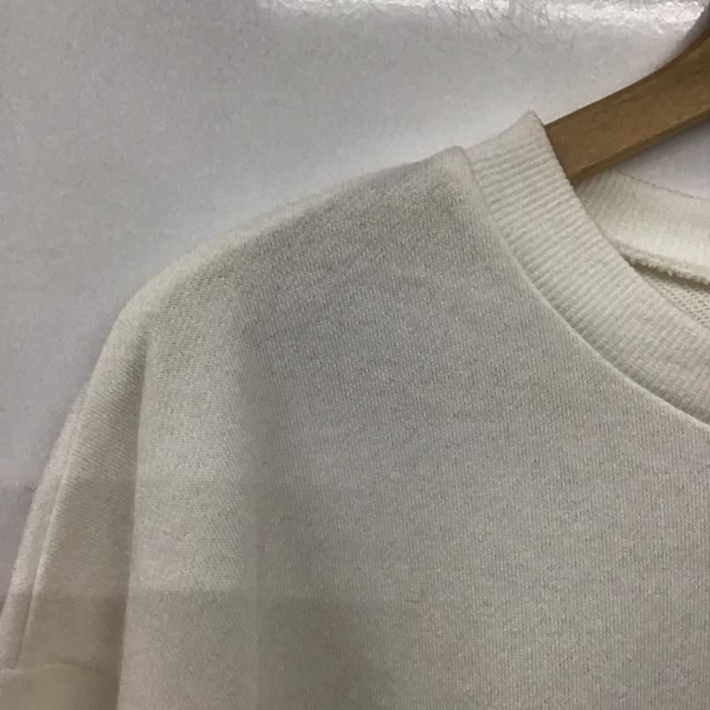 サマンサモスモス Samansa Mos2 トレーナー 長袖 長袖トレーナー スウェット クルーネック プルオーバー FREE ロゴ、文字 白 / ホワイト /  レディース USED 古着 中古 10142505