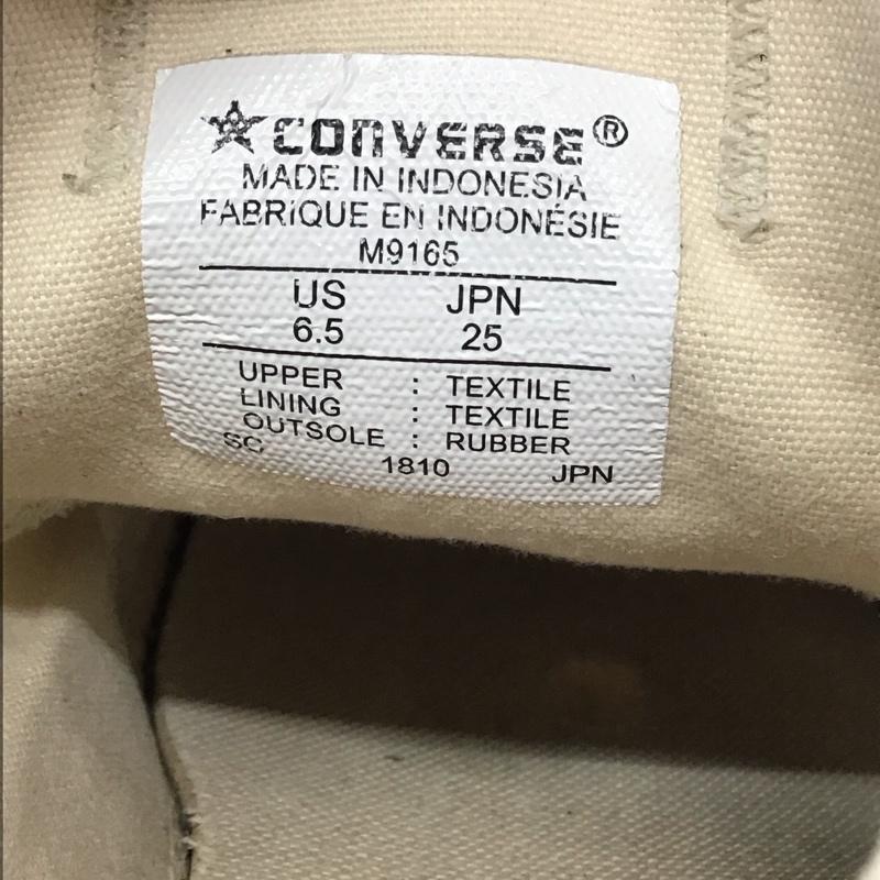 コンバース CONVERSE スニーカー スニーカー M9165 ALL STAR OX 25cm 25.0cm ロゴ、文字 アイボリー / アイボリー /  レディース USED 古着 中古 10118783
