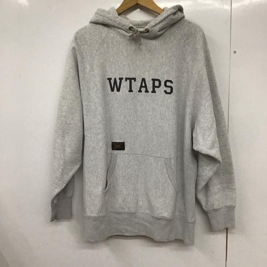 ダブルタップス WTAPS パーカー 長袖 長袖パーカー プルオーバーパーカー スウェット L プリント 灰 / グレー /  メンズ USED 古着 中古 10132668