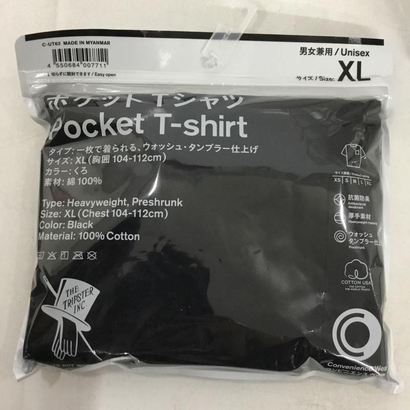 古着 USED Tシャツ 半袖 THE TRIPSTER コンビニエンスウェア ポケットTシャツ 未開封 XL 無地 黒 / ブラック /  メンズ USED 古着 中古 10142725