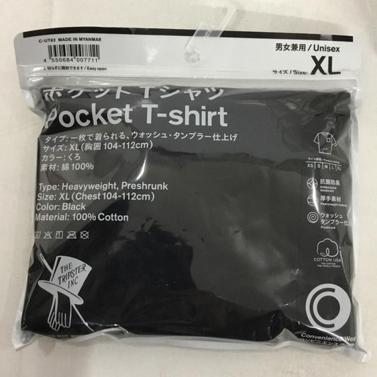 古着 USED Tシャツ 半袖 THE TRIPSTER コンビニエンスウェア ポケットTシャツ 未開封 XL 無地 黒 / ブラック /  メンズ USED 古着 中古 10142725
