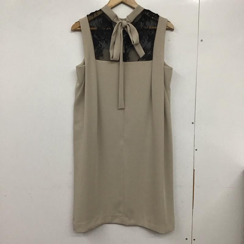 リルフェテ Rire Fete ワンピース ミニスカート 無地 ベージュ / ベージュ /  レディース USED 古着 中古 10133793
