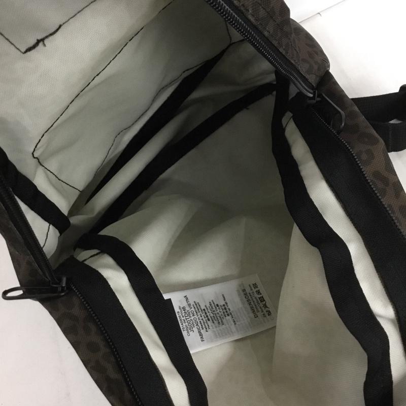 ジャンスポーツ JANSPORT リュックサック、デイパック リュックサック、デイバッグ JS00TDH6 HALF PINT ミニリュック ハーフパイント レオパード ロゴ、文字 茶 / ブラウン / X 黒 / ブラック /  レディース USED 古着 中古 10151190