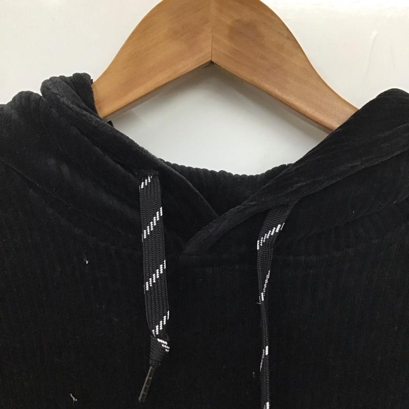 ニコアンド niko and... パーカー 長袖 コーデュロイパーカー プルオーバーパーカー 4 無地 黒 / ブラック /  メンズ USED 古着 中古 10130490