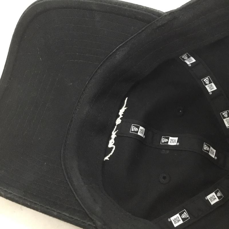 ニューエラ NEW ERA 帽子 キャップ 筆記体 ロゴ 刺繍 黒 / ブラック /  レディース USED 古着 中古 10141949