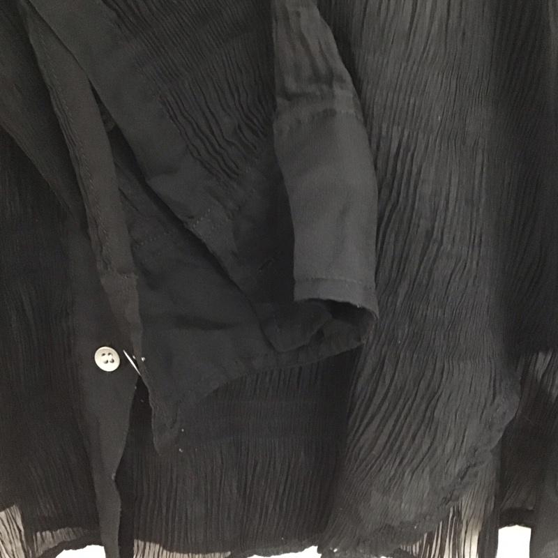 ジーナシス JEANASIS シャツ、ブラウス 長袖 js063429mc ワッシャーシアーバンドカラーシャツ FREE 無地 黒 / ブラック /  レディース USED 古着 中古 10144590