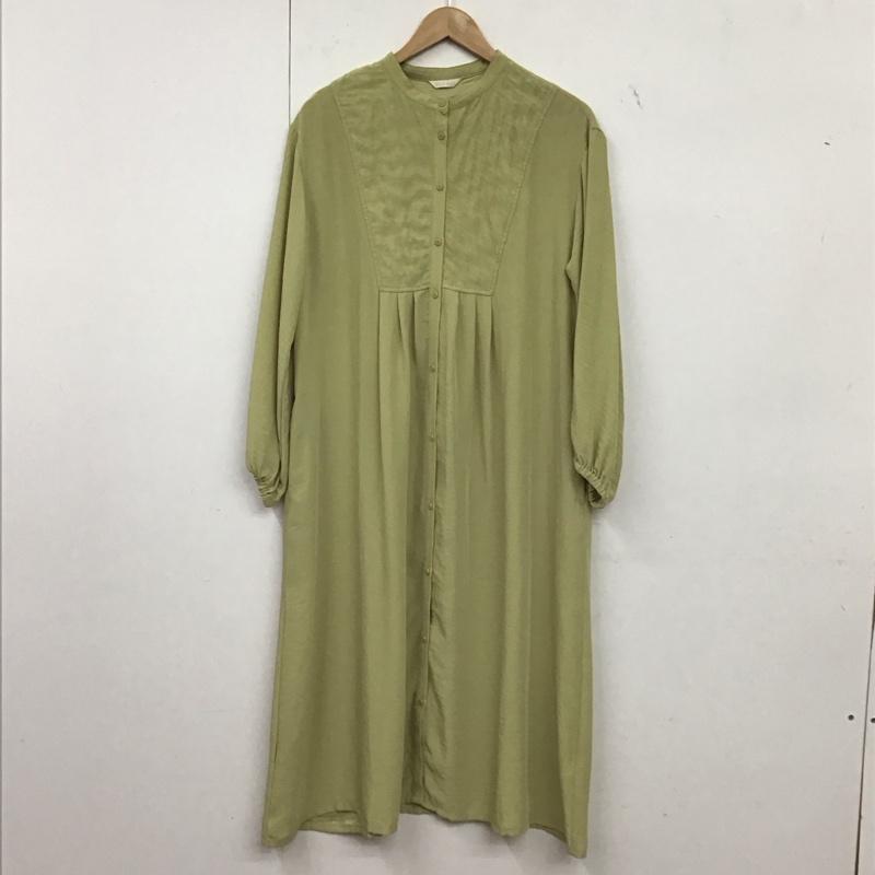 エヘカソポ ehka sopo ワンピース ロングスカート 長袖ロングワンピース フレアスカート FREE 無地 薄緑 / ライトグリーン /  レディース USED 古着 中古 10149624