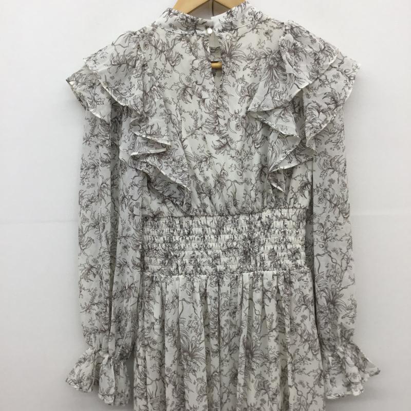 イング INGNI ワンピース ロングスカート M 花柄 白 / ホワイト / X 茶 / ブラウン /  レディース USED 古着 中古 10129976