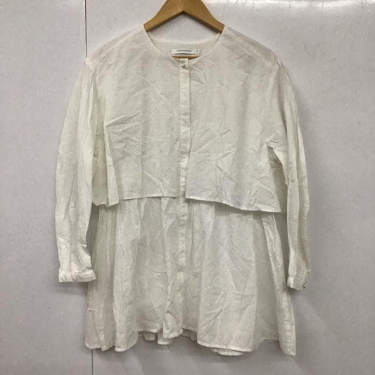 アメリカンホリック AMERICAN HOLIC シャツ、ブラウス 長袖 HA41L0G0200 サッカーワントーンティアードチュニック L 無地 白 / ホワイト /  レディース USED 古着 中古 10130878