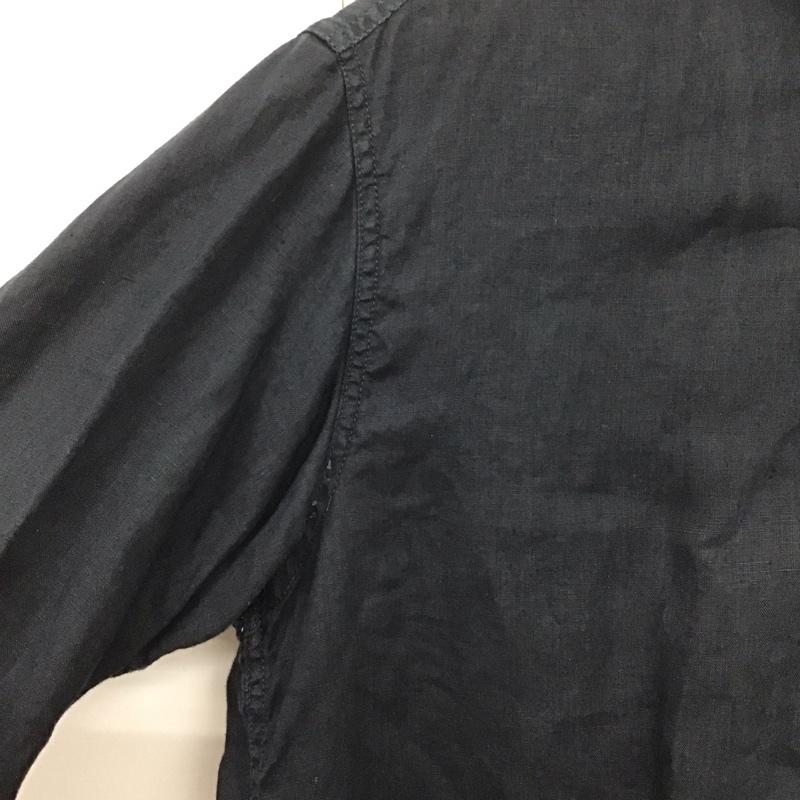 クオドロ quadro シャツ、ブラウス 長袖 1 無地 黒 / ブラック /  メンズ USED 古着 中古 10131940