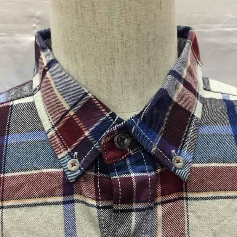 エディーバウアー Eddie Bauer シャツ、ブラウス 長袖 ボタンダウン 胸ポケット L チェック マルチカラー / マルチカラー /  メンズ USED 古着 中古 10116100