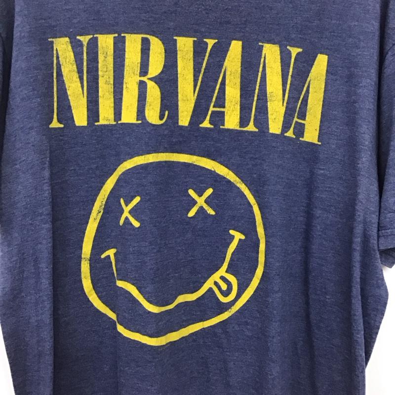 古着 USED Tシャツ 半袖 半袖カットソー プリントTシャツ クルーネックカットソー バンドTシャツ プリント 青 / ブルー /  メンズ USED 古着 中古 10141497