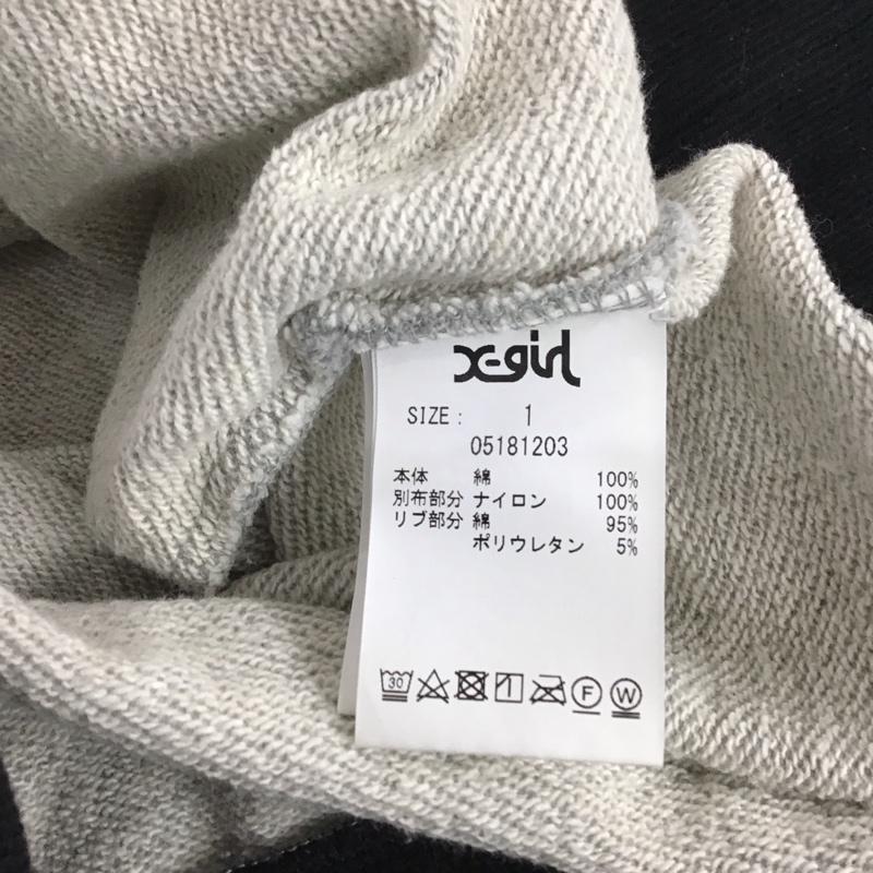 エックスガール X-girl トレーナー 長袖 長袖スウェット クルーネックカットソー トレーナー 1 ロゴ、文字 灰 / グレー /  レディース USED 古着 中古 10145109