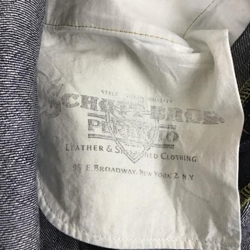 ショット schott パンツ デニム、ジーンズ デニムパンツ ワーカージーンズ カジュアルパンツ ストレートパンツ 34 無地 インディゴ / インディゴ /  メンズ USED 古着 中古 10112069