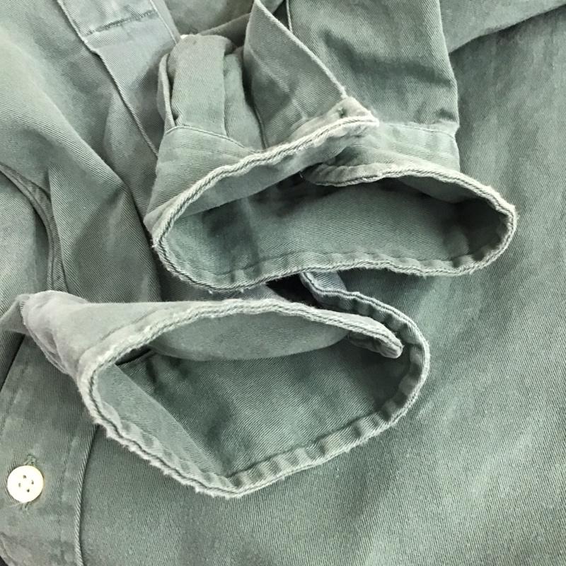 ラルフローレン RALPHLAUREN シャツ、ブラウス 長袖 長袖シャツ 無地シャツ カラーシャツ ボタンダウンシャツ L ロゴ、文字 緑 / グリーン /  メンズ USED 古着 中古 10129028