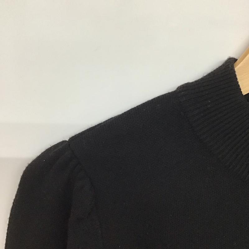 ザラ ZARA ニット、セーター 長袖 6254 128 800 モックネック M 無地 黒 / ブラック /  レディース USED 古着 中古 10143850