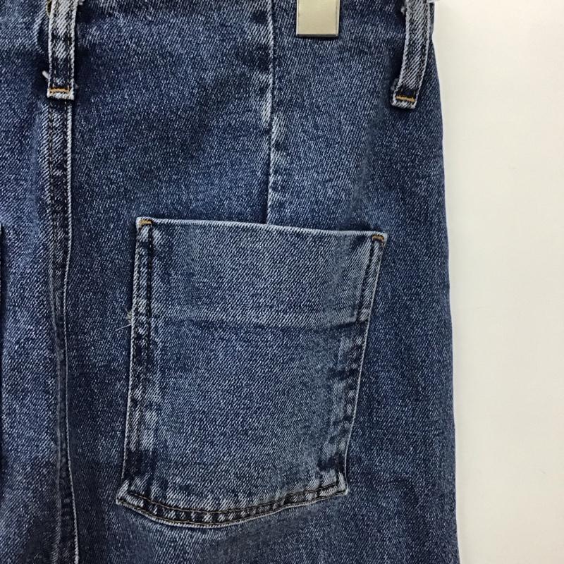 ザラ ZARA パンツ デニム、ジーンズ デニムパンツ ワイドパンツ カジュアルパンツ 34 無地 インディゴ / インディゴ /  レディース USED 古着 中古 10128921