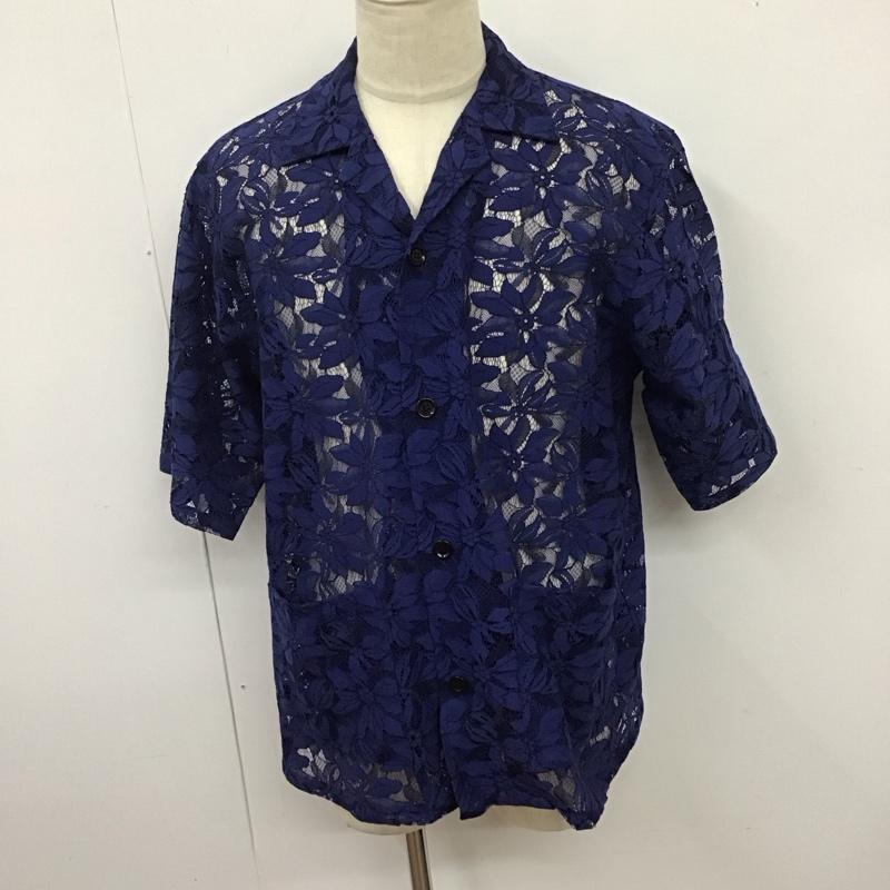 ニードルス Needles シャツ、ブラウス 半袖 半袖シャツ 総柄シャツ シースルーシャツ L 総柄 青 / ブルー /  メンズ USED 古着 中古 10125512