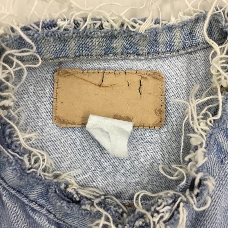 リーバイス Levi s ジャケット、上着 ジャケット、ブレザー デニムジャケット ノーカラージャケット 長袖ジャケット ブルゾン 無地 インディゴ / インディゴ /  メンズ USED 古着 中古 10114618