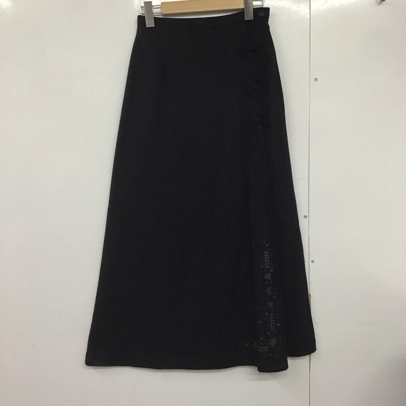 ピンクハウス PINK HOUSE スカート ロングスカート M 無地 黒 / ブラック /  レディース USED 古着 中古 10142777