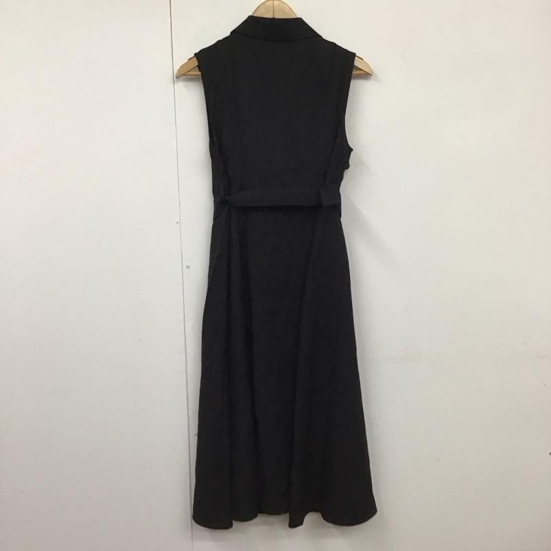 アズールバイマウジー AZUL BY MOUSSY ワンピース ロングスカート 250GSB33-296D SINGLE FLAP GILET ONEPIECE S 無地 黒 / ブラック /  レディース USED 古着 中古 10130551