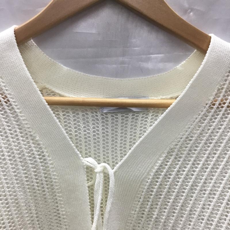 ページボーイ PAGEBOY カーディガン 長袖 長袖カーディガン 長袖カットソー ノーカラージャケット 前開カーディガン FREE 無地 白 / ホワイト /  レディース USED 古着 中古 10122188