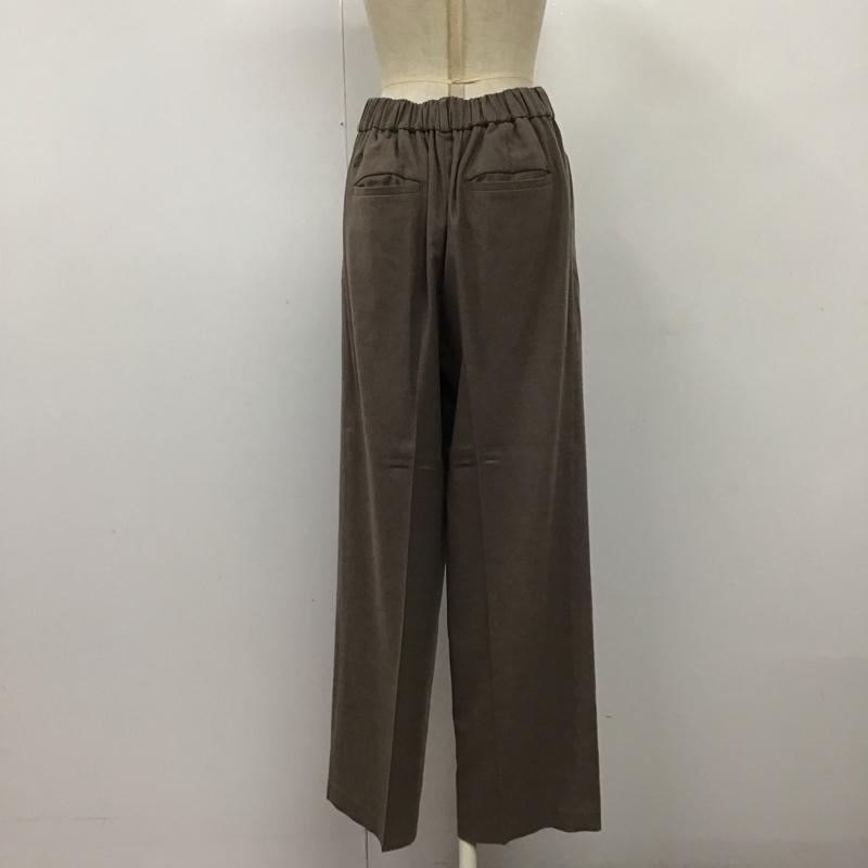 グローバルワーク GLOBAL WORK パンツ スラックス GW521503AD ウツクシルエットストレートパンツ L 無地 茶 / ブラウン /  レディース USED 古着 中古 10122144